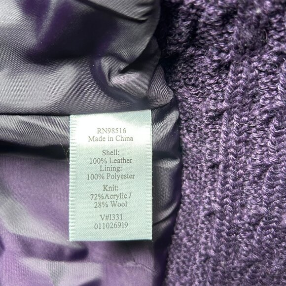 Coldwater Creek PURPLE leather jacket – XL Petite - Picture 5 of 5